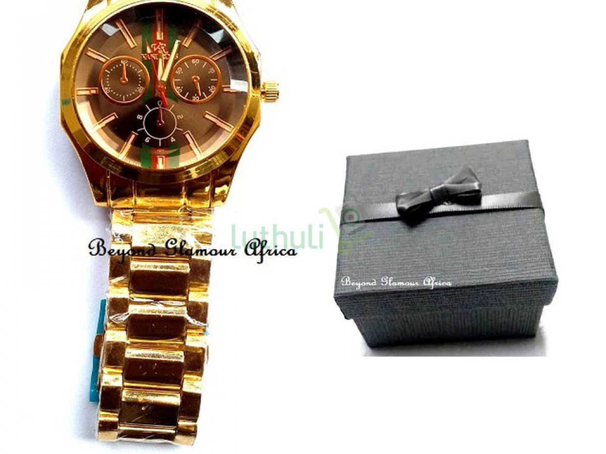 Mens Gold Tone watch with gift box Mens Gold Tone watch with gift box